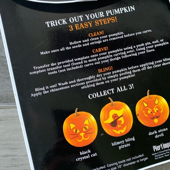Halloween Pirate Pumpkin Bling Carving Template - Picture 4 of 5